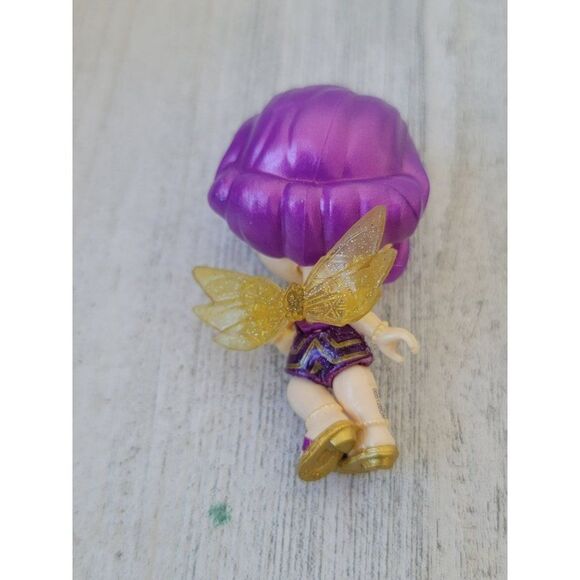 SML purple fairy Angel Girl doll toy figure gold - Picture 3 of 4